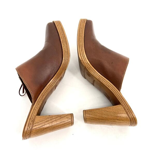 vintage 90s Y2K mules wooden heels clogs - Picture 6 of 9